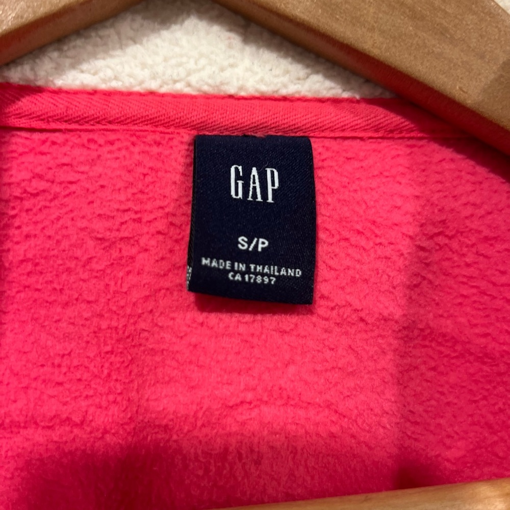 GAP Neon Pink Fleece Zippeted Hoodie - Picture 6 of 12